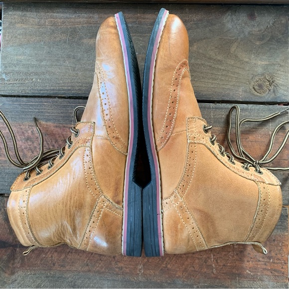 Kunsto Men’s Brogue Boots - Picture 6 of 11